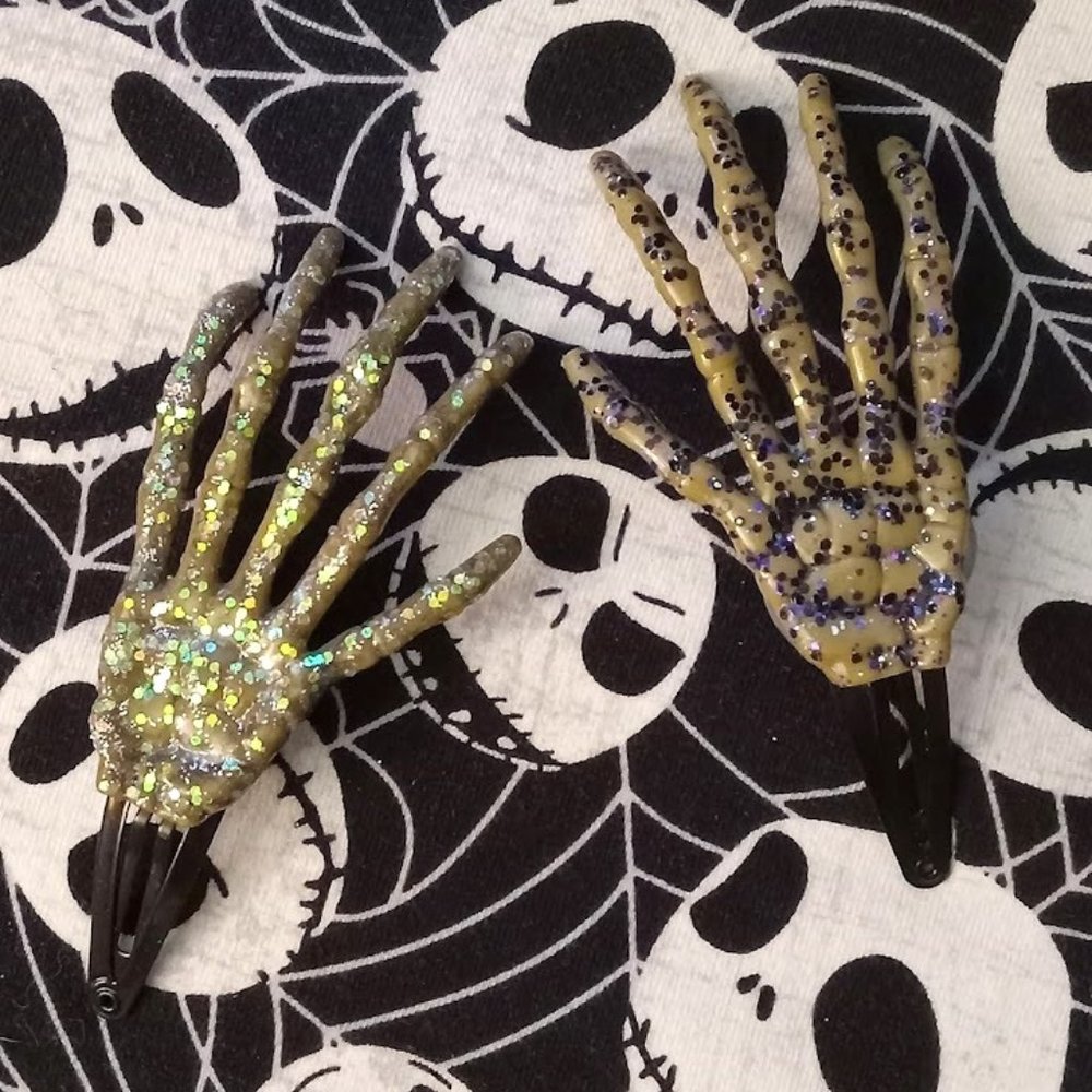 Handmade Skeleton Hand Hair Clip Accessories